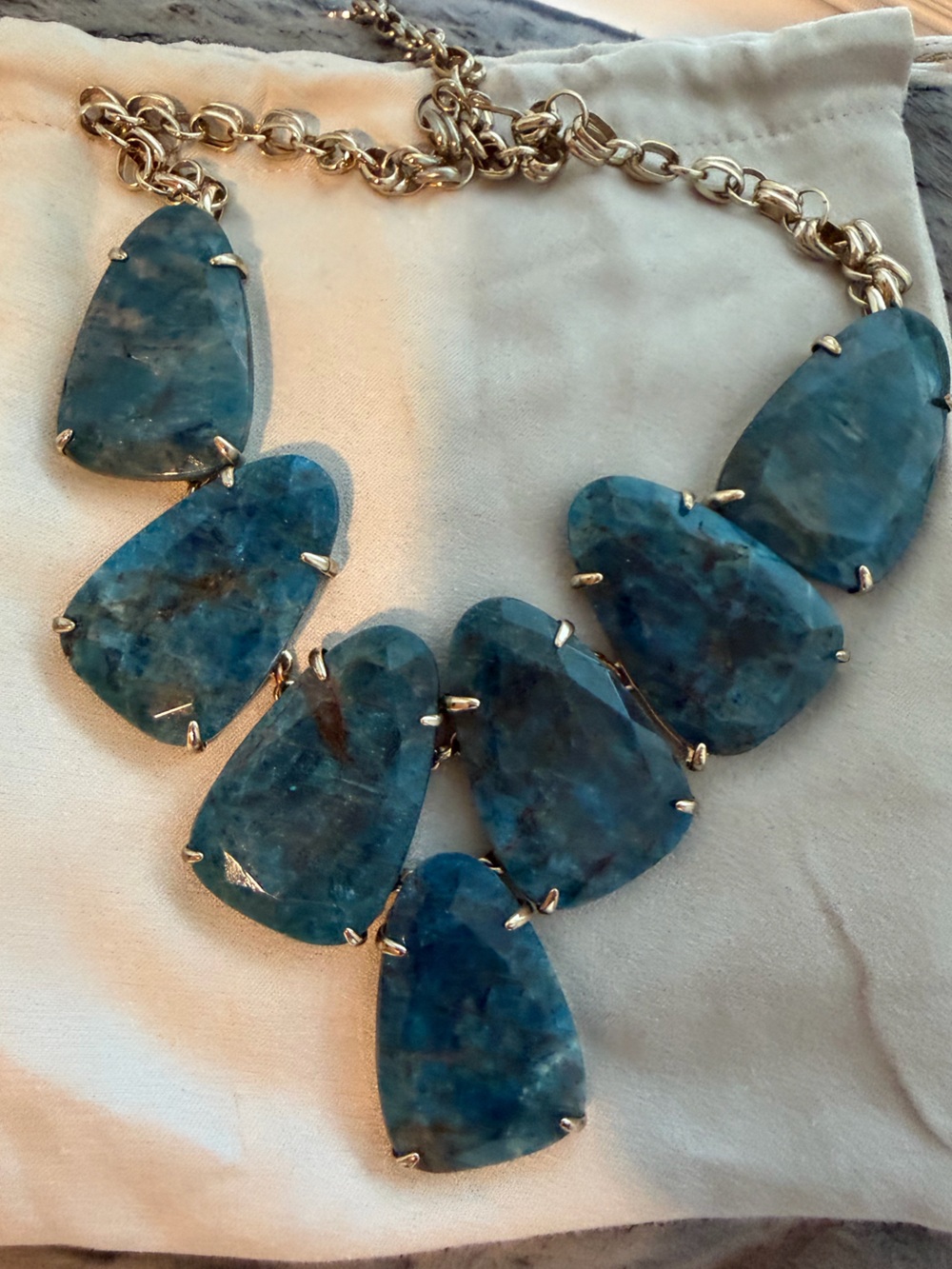 Kendra Scott Blue Multi-Stone Statement Necklace